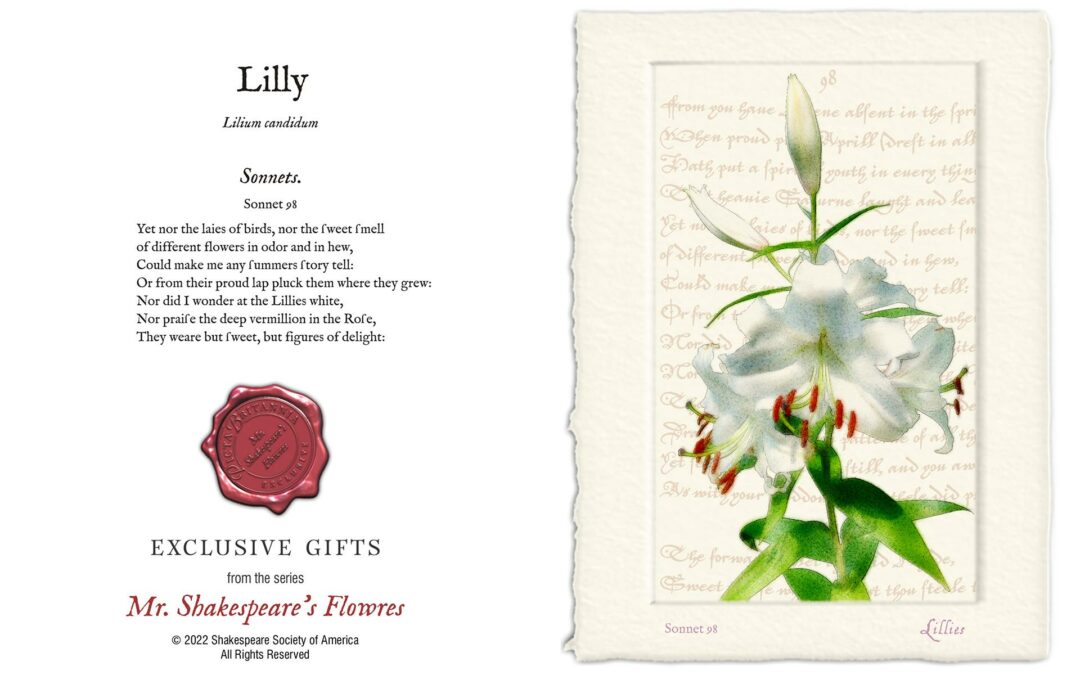 Lilly Card Shakespeare Society Of America